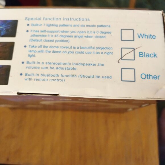 Sqaiy Aurora Nightlight Projector & Sound Machine W/Bluetooth & Remote-NEW - Picture 3 of 4